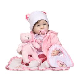 Mikasa Genfødt Baby Dolls Doll Soft Silikone 22 "/ 55cm Dejlig nyfødt dukke pige gave