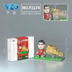 MM-jalkapallotähdet lyijykynälohkot Messi Kairo Neymar Mbappe sarjakuvahahmot koristeet Tyyli 3