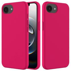 iPhone 16e -kotelolle pudotuskestävä nestemäinen silikoni pehmeä vuori puhelimen kansi - ruusu Monivärinen Rose