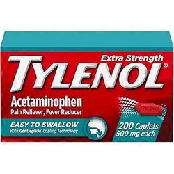 Tylenol Extra Strength Helppo niellä kipulääke kuumeen alentaja 200 kapselia 200 Caplets