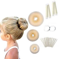 17 stk Donut Hair Bun Maker Hair Donut Bun Makers Bun Hair Curlers Hvid