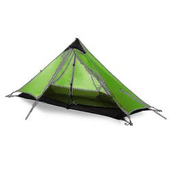 Ny versjon 230cm 3f Ul Gear Lanshan 1 Ultralight Camping 3/4 Sesong 15d Silnylon Rodless Telt