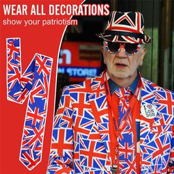 Sevenday Union Jack Mønster Slips, Charles Coronation Dekorationer Slips til mænd, Kings Coronation Decor Herre Slips