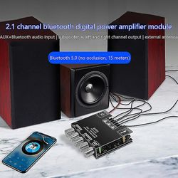 1st Zk-MT21 2x50W + 100W 2.1-kanals Bluetooth 5.0 subwoofer digital basförstärkare Svart 1pc