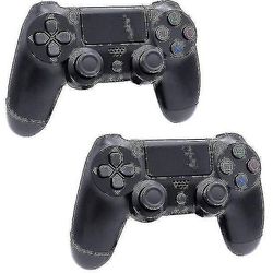 2-pak controller til Playstation 4 - Kompatibel med PS4-spil Black Hy