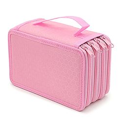 Varychmoo 4 Lag Pen Opbevaring Box Taske Student stor kapacitet Pencil Case Organizer Pink