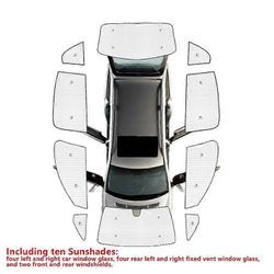 Täydet ikkunat aurinkovarjot Porsche Macan 2014 ~ 2020 Turbo GTS auton tuulilasi aurinkosuoja visiiri lisävarusteet 2015 2016 2017 2018 Kaikki auri...