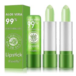 Fugt læbepomade Langvarig Naturlig Aloe Vera Læbestift Color Mood Skiftende langtidsholdbare fugtgivende læbestift Anti Aging