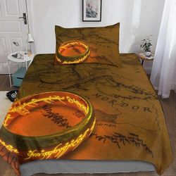 Kerota Taru sormusten herrasta -pussilakanasetti, jossa tyynyliinat mikrokuituvuodevaatteet vetoketjusulkimella 2 osaa teini-ikäisille ja aikuisill...