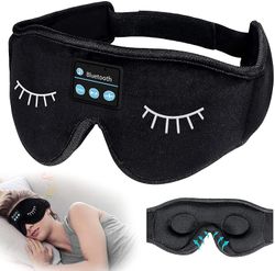 Linkrunning Bluetooth søvnmaske trådløse søvnhovedtelefoner 3D Bluetooth-hovedtelefoner Støjreducerende hovedtelefoner til sovenatmaske Hånd gør ån...