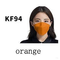 Lauwodun Pileformet Kf95 Voksen ansigtsmaske Voksen Fisk-formet Åndbar Kn94 Tre-dimensionelle Mask-100pcs orange
