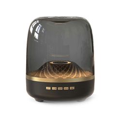 Bluetooth-kaiutin subwooferilla, värikäs lasi, langaton, suuri äänenvoimakkuus, tietokoneen kaiutin Musta