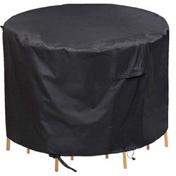 Runde møbler dekker støvtett og vanntett deksel utendørs hage rundt borddeksel beskyttelsesdeksel 210D Oxford klut 55x50cm