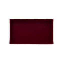 Tukeva nukkakorutarjotin sormuksiin ja korvakorujen järjestämiseen lipastoissa Red empty plate