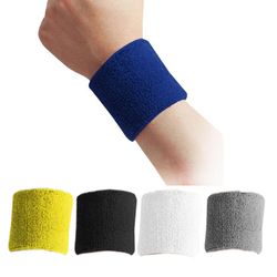 2pcs Hånd Band Sweat Wrist Support Brace Wraps Guards Gym Volleyball Basketball Bomuld Armbånd Sport Sweatband Sports Sikkerhed Blå