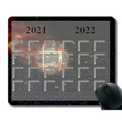 (300x250x3) Gaming musemåtte 2021 års kalender med ferie, måne over horisont i atmosfære gaming