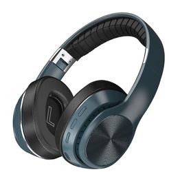 Coosilo Hovedmonteret trådløst Bluetooth-headset, foldbare sportshovedtelefoner Kongeblå