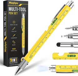 Gaver til menn - 9 i 1 Multi Tool Pen Gadgets for menn, Secret Santa gaver til menn, strømpe fyllstoff for menn, menn gaver til jul, gaver til papp...