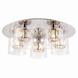 Endon Collection Lighting Verina 5 Light Flush Chrome, Glas, G9