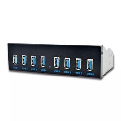 8-port USB-hub USB3 5,25 USB 3.0 splittere på frontpanelet USB 3.0-hub for PC USB-hub Flere USB3.0-hub Splitterhubber for datamaskiner