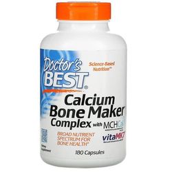Doctor's Best Lääkärin paras kalsiumluun valmistajakompleksi, jossa on MCHCal-korkit 180