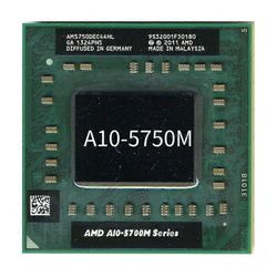 A10-5750M prosessori - Socket FS1 4 ydintä 4 säiettä 2,5 GHz 4 Mt L2-välimuisti 4 Mt L3-välimuisti 35 W.