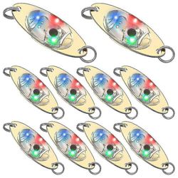 10 kpl led-kalastusvieheitä Kalastuslusikat Vedenalainen Flasher Bass Halibut Flasher Trolling Deep Drop