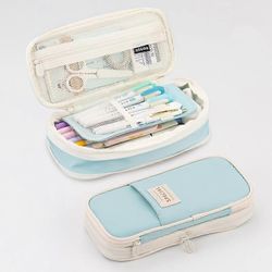 Angoo Macaron kaksikerroksinen sisäänvedettävä suurikapasiteettinen kynäkotelo paperitavaralaatikko