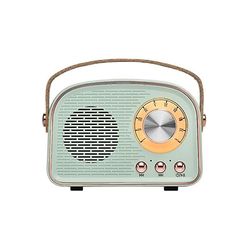 Trådløs retro Bluetooth-høyttalerradio, utendørs bærbar Bluetooth-høyttaler støtter TWS-sammenkobling / u-disk / tf-kort / aux