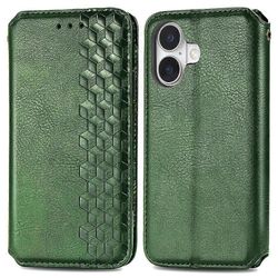IPhone 16 Plus -kotelolle rombipainatus PU nahkainen lompakko puhelimen kansi - vihreä Monivärinen Green