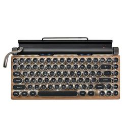 Retro Typewriter Keyboard Trådlös Bluetooth Mekaniska tangentbord 83 Tangenter Datortangentbord för varv