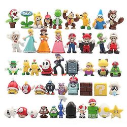 48pcs Super Mario Bros Luigi Yoshi Donkey Kong Wario Pvc Action Figur Leker Collectible Model Leker for barn bursdag gaver gave til barn