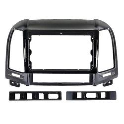 2 din-autoradion asennus gps-muovinen fascia sopii Hyundai Santa Fe 2006 ~ 2012 auton multimediapaneelin runkokaapeli kojelaudan kiinnityssarja-C6