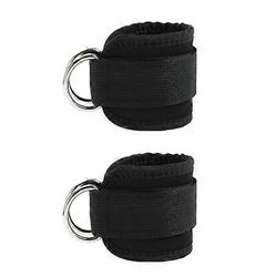 2 kpl kuntoilunilkkahihnaa D-renkaalla, säädettävällä miehille ja naisille, lonkkaharjoittelun voimaharjoitteluvastusnauhan lisävarusteilla, nilkka...
