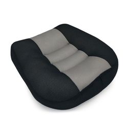 Bilbältesstolsdyna med handtag andningsbar mesh höjd boost matta sittdyna lyftsäte för bil Svart