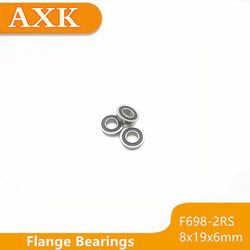 Tidsbegrænset begrænset F698-2rs leje 8x19x6mm ( 10 stk ) Abec-1 Miniature Flanged F698rs Kuglelejer Rf-1980dd