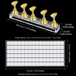 2 settiä akryylikynsitaideharjoitustelineet Magneettiset kynsikärjet pidikkeet Kynsien näyttötelineet