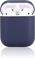 AIR Silikonecover med sportsrem til Airpods 2 forreste LED ikke synlig (mørkeblå2)