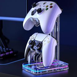 Usiful Peliohjaimen teline PS5: lle PS4 Xbox ONE -kytkin, 2-tasoinen yleispeliohjaimen pidike, pelitarvikkeet ohjaimelle