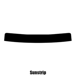 Window-Tint Sun Strip for Daihatsu Cuore 5-dørs Hatchback - 2006 til 2016 pre-cut sunstrip 5% limo sort