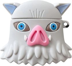 Baicccf Japani Anime 3D Demon Slayer Hashibira Inosuke Kamado Tanjirou langaton Bluetooth-kotelo Apple AirPods 1 2 Pro AirPods -laitteille (AirPods...