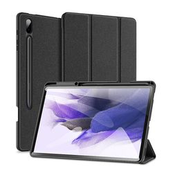 Gangxun Sag til Samsung Galaxy Tab S8 Plus / Tab S7 Fe Cover Ultra Thin Smart Lædertaske med blyantholder &auto wake up/sleep-black