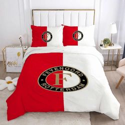 v524 Lakanoiden päällinen Kaksinkertainen peitto vuodevaatteet Vuodevaatteet Setti Peitto F-feyenoord fc Päällinen Queen Comforter Setit Tilkkupeit...