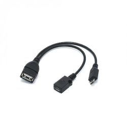 1 I 2 Otg Micro Usb Host Power Y Splitter USB-adapter til Mirco 5-pinde