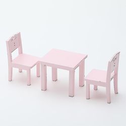 findstellarzone 3 kpl lasten pöytätuoli simulointi huonekalut minituoli lelu lasten pöytätuolisarja huonekalut malli c Vaaleanpunainen