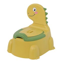 Vauvan potta,lasten wc kaksinkertainen liukastumisenesto, erotetut dinosaurukset ergonomia harjoituspotta keltainen