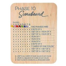 Vaihe 10 Tulostaulu - Vaiheen kymmenen tuloskortti ja kierroksen seuranta Vaihe 10 Kortit Pelin tulostaulukot Klassiset lautakorttipelit