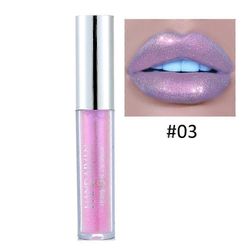 Handaiyan Diamond Liquid Glitter Shimmer Huulipunat, tarttumaton kuppi Metallinen huulikiilto Aseta Huulet Kosmeettinen Naisille Tytöt 03
