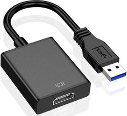 Usb To Hdmi Adapter USB til HDMI-adapter, USB 3.0 / 2.0 til HDMI 1080P Video Graphics Cable Converter med lyd for PC Lapto