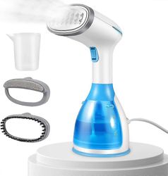 Höyrystin vaatteille, 1500w matkavaatteen höyrystin kangas ryppyjen poistoaine 280 ml: n vesisäiliöllä, 15 sekunnin nopea lämmittävä höyrysilitysra...